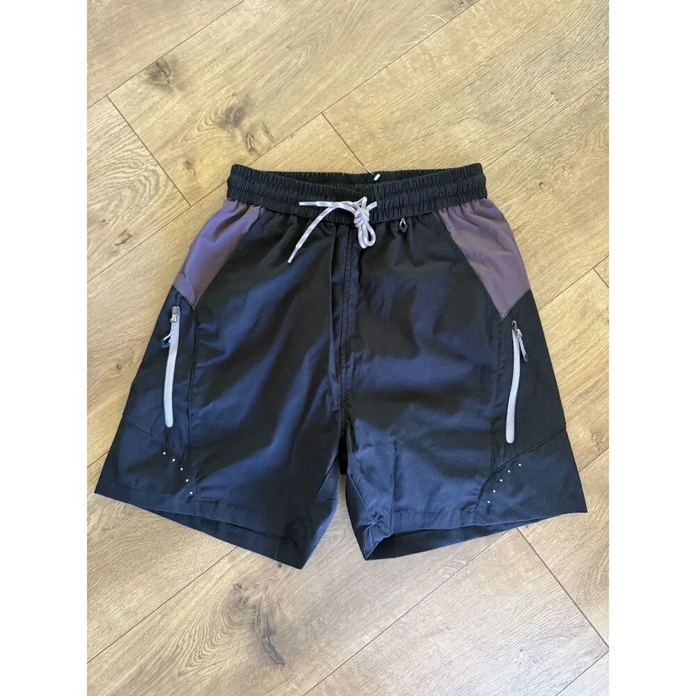 GONGGAR SLATELINE S NWOT water-repell ripstop hiking shorts black purple